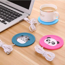 Load image into Gallery viewer, USB Warmer Gadget Cartoon Silicone thin Cup-Pad Coffee Tea Drink usb Heater Tray Mug Pad nice Gift