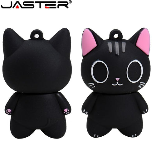 flash drive 2.0 flash drive  cute flash drive  memory stick  black Cartoon Hei kitty  gadget 16GB 4GB 64GB 32GB 128GB JASTER
